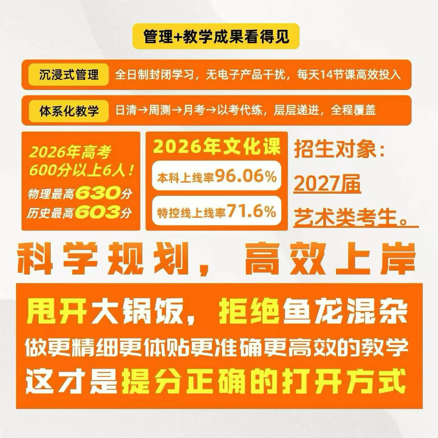 西安远东补习学校2026年文化课教学成果、管理模式与招生对象